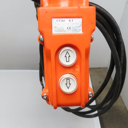 CM Model L Loadstar 1 Ton Electric Chain Hoist 20' Lift 16FPM 208-480V 3Ph