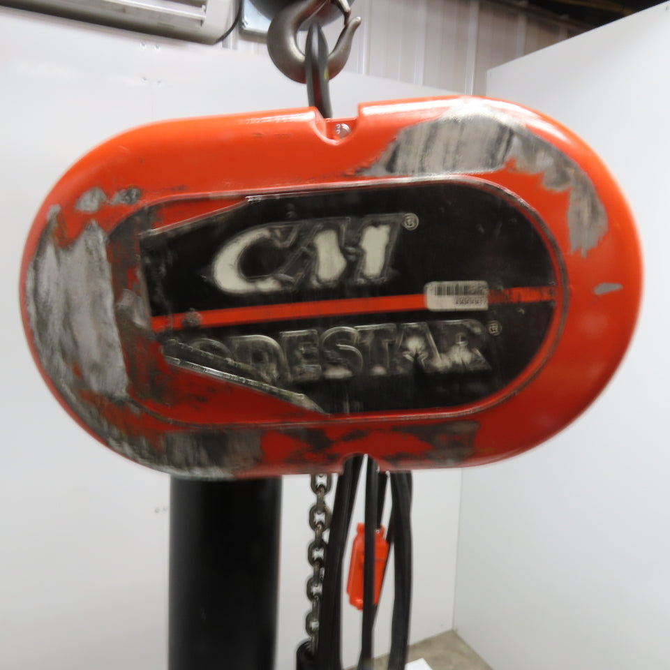 CM Model L Loadstar 1 Ton Electric Chain Hoist 20' Lift 16FPM 208-480V 3Ph