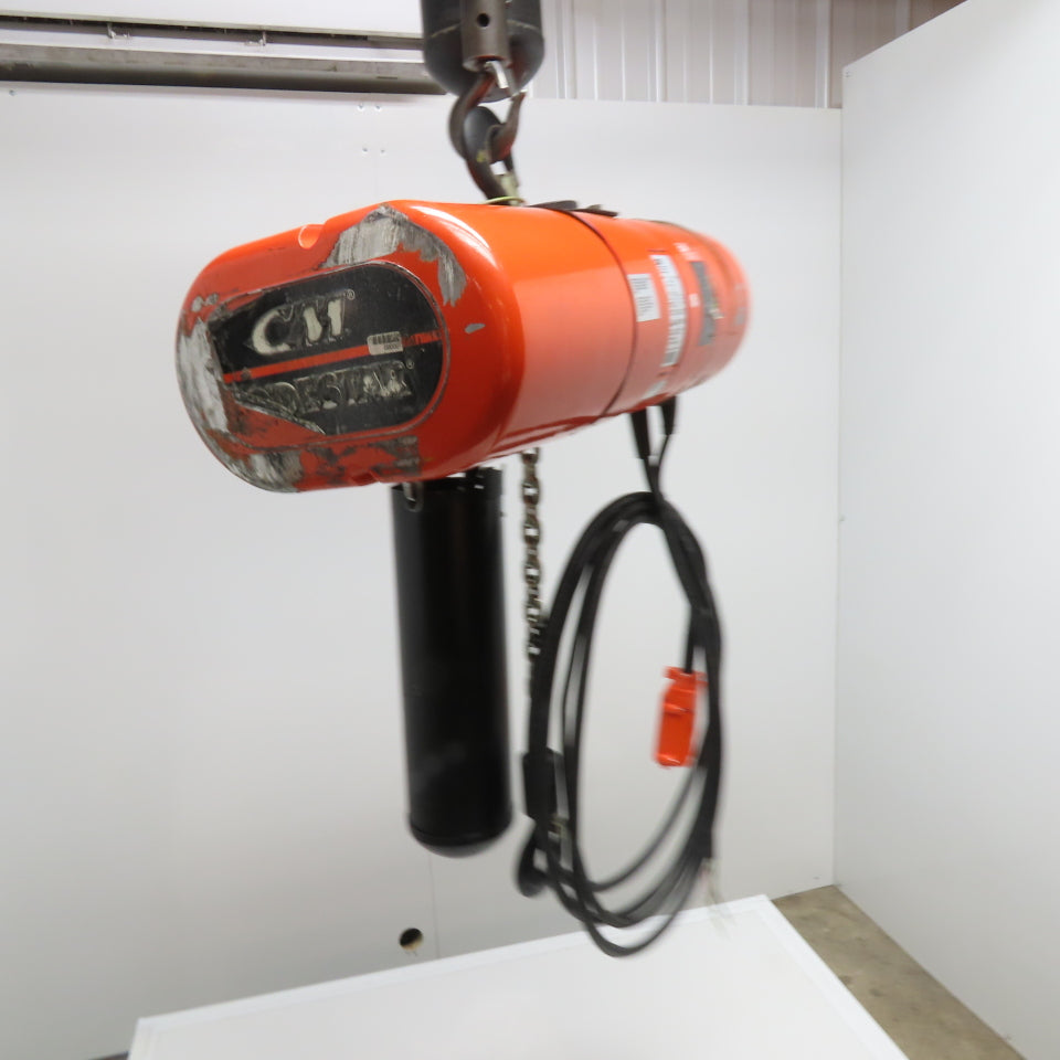 CM Model L Loadstar 1 Ton Electric Chain Hoist 20' Lift 16FPM 208-480V 3Ph