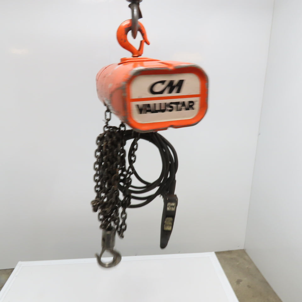 CM WF Valustar 1/2 Ton Electric Chain Hoist 10' Lift 16FPM 115V 1Ph
