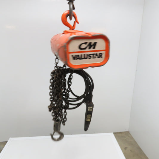 CM WF Valustar 1/2 Ton Electric Chain Hoist 10' Lift 16FPM 115V 1Ph