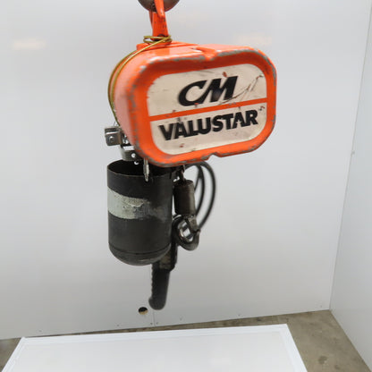 CM WF Valustar 1/2 Ton Electric Chain Hoist 10' Lift 16FPM 115V 1Ph