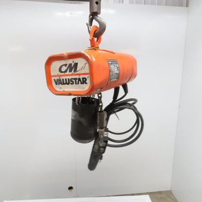 CM WF Valustar 1/2 Ton Electric Chain Hoist 10' Lift 16FPM 115V 1Ph