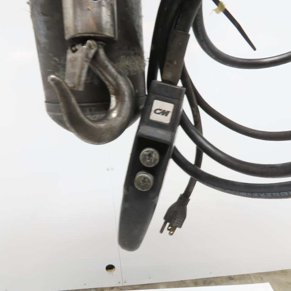 CM WF Valustar 1/2 Ton Electric Chain Hoist 10' Lift 16FPM 115V 1Ph