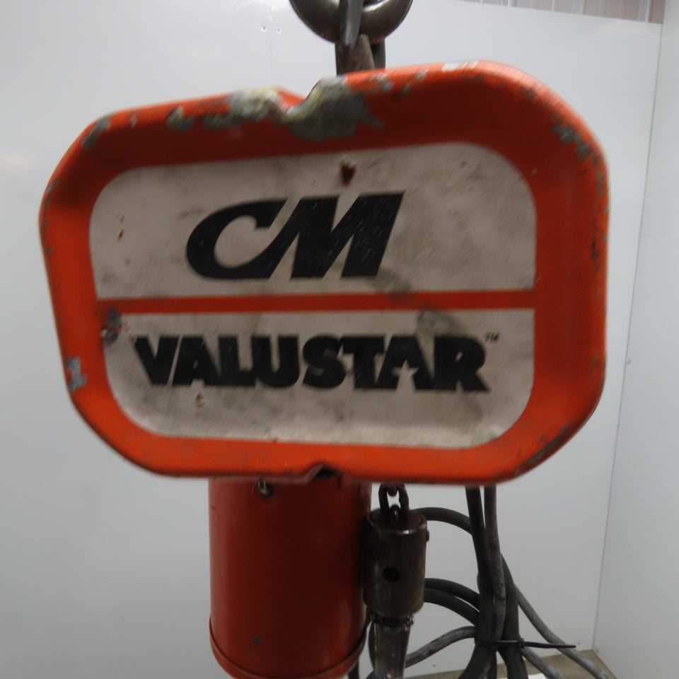 CM WF Valustar 1/2 Ton Electric Chain Hoist 10' Lift 16FPM 115V 1Ph