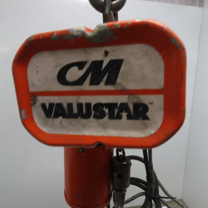 CM WF Valustar 1/2 Ton Electric Chain Hoist 10' Lift 16FPM 115V 1Ph