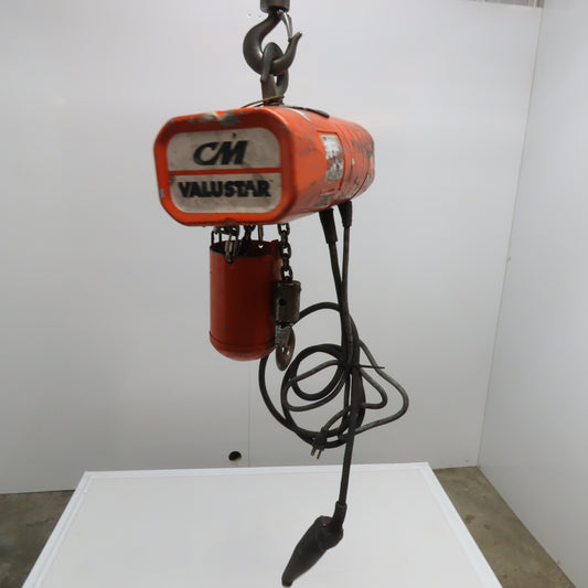 CM WF Valustar 1/2 Ton Electric Chain Hoist 10' Lift 16FPM 115V 1Ph