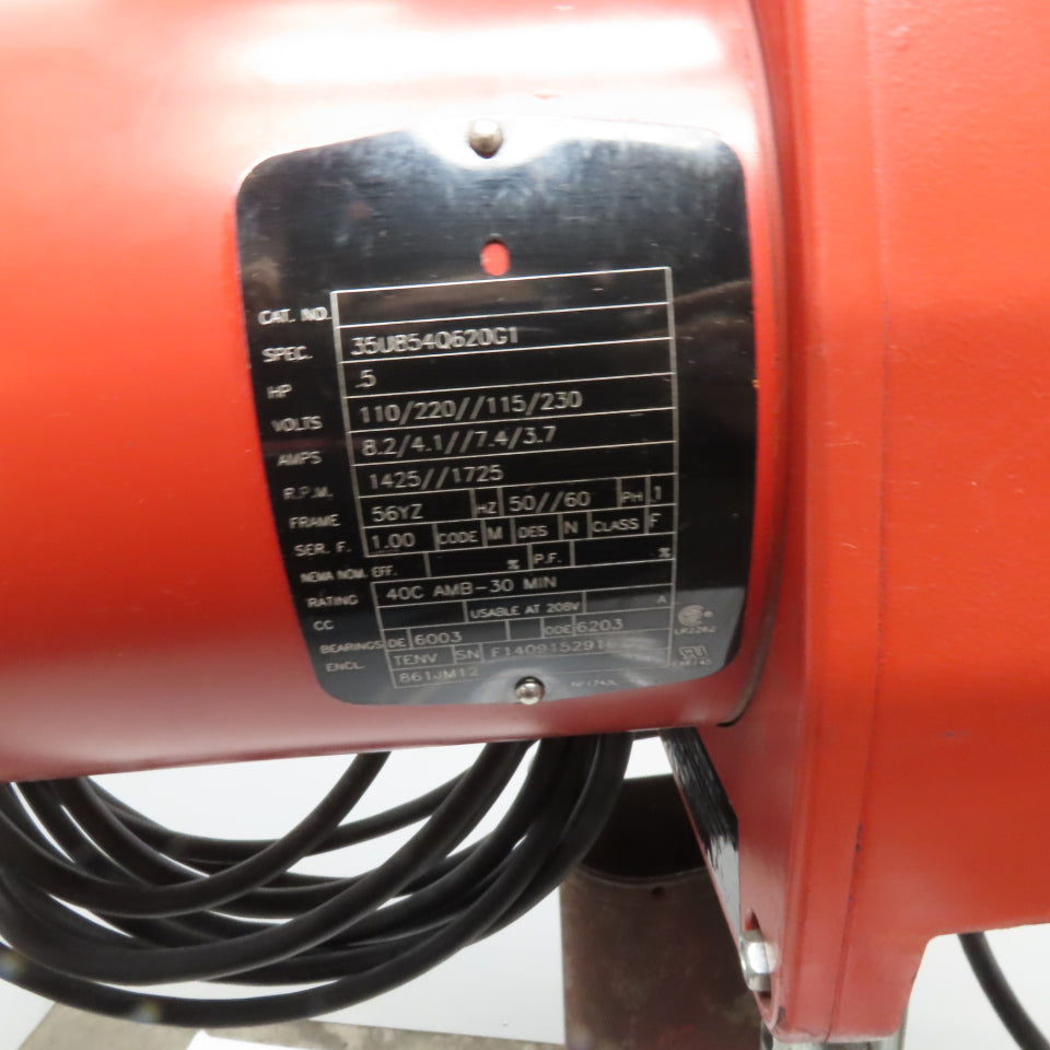 Dayton 3YB72H 1/4 Ton Electric Chain Hoist 10' Lift 16FPM 115/220V 1Ph