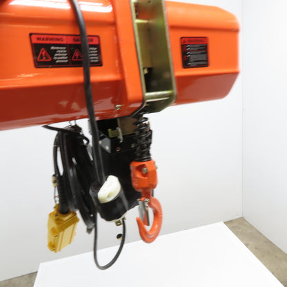 HHXG 1 Ton Electric Chain Hoist 18' Lift 15FPM 230V 1Ph New