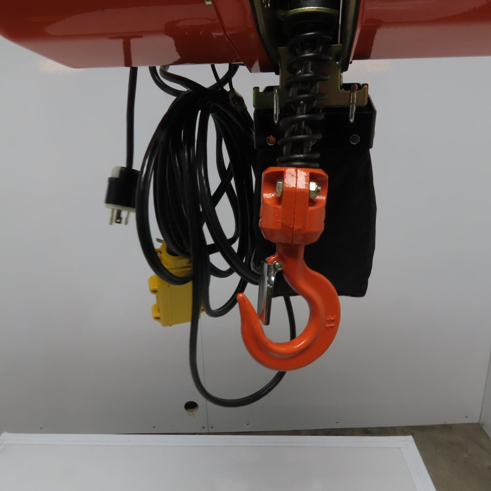 HHXG 1 Ton Electric Chain Hoist 18' Lift 15FPM 230V 1Ph New