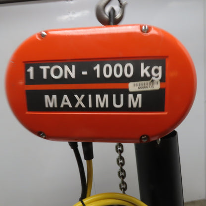 CM 1 Ton Electric Chain Hoist 20' Lift 16FPM 208-480V 3Ph