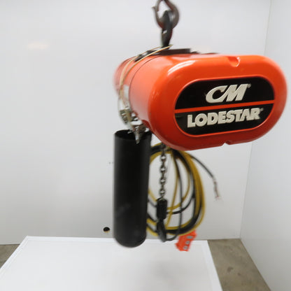 CM 1 Ton Electric Chain Hoist 20' Lift 16FPM 208-480V 3Ph
