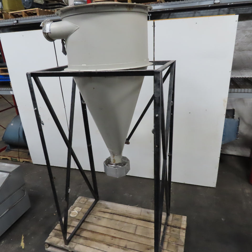36" Dia. X 64" Bulk Dry Material Cyclone Feeder Hopper On Stand