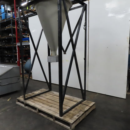 36" Dia. X 64" Bulk Dry Material Cyclone Feeder Hopper On Stand