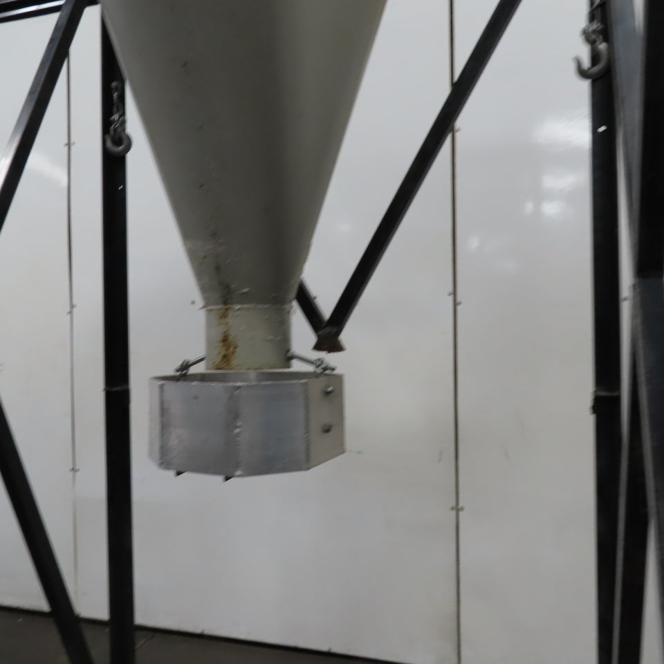 36" Dia. X 64" Bulk Dry Material Cyclone Feeder Hopper On Stand