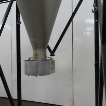 36" Dia. X 64" Bulk Dry Material Cyclone Feeder Hopper On Stand