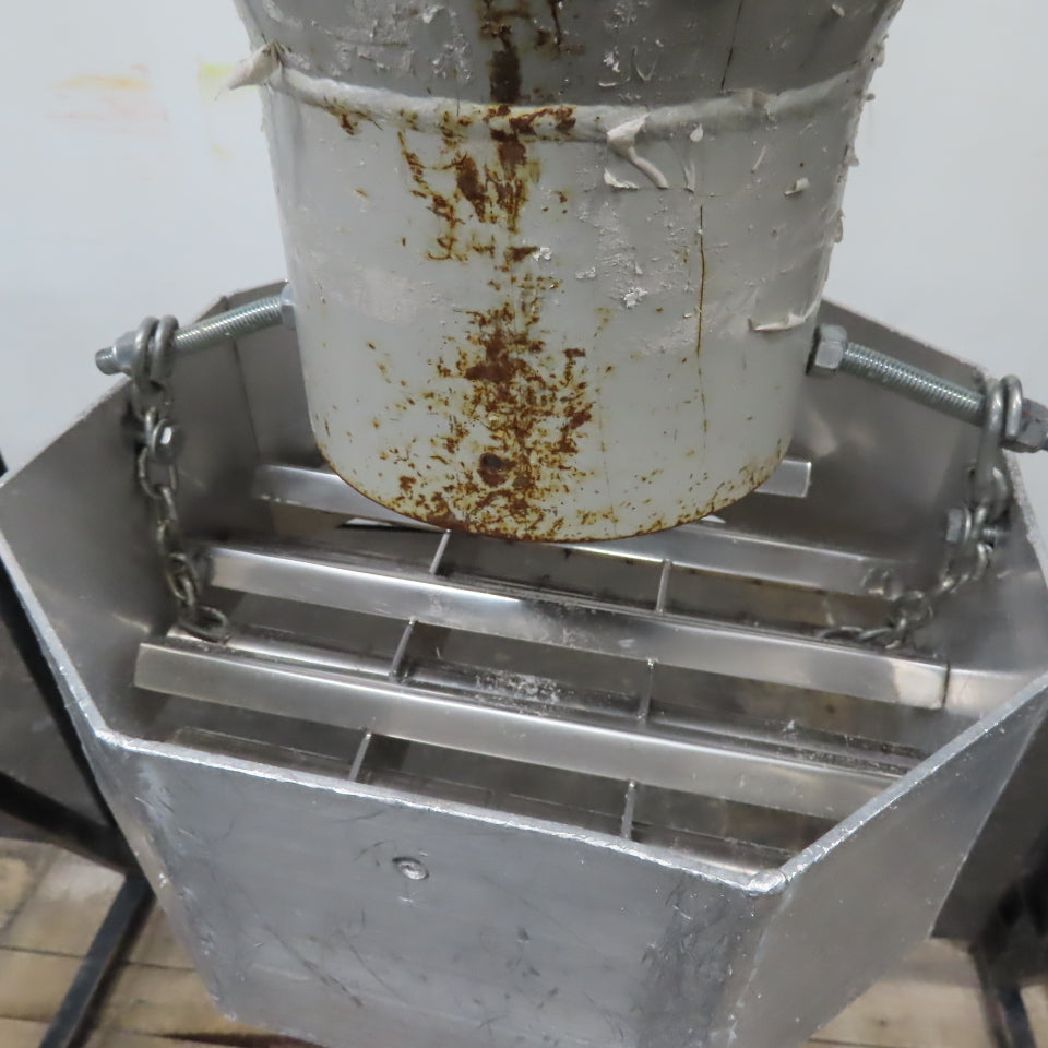 36" Dia. X 64" Bulk Dry Material Cyclone Feeder Hopper On Stand