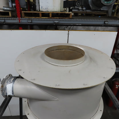 36" Dia. X 64" Bulk Dry Material Cyclone Feeder Hopper On Stand