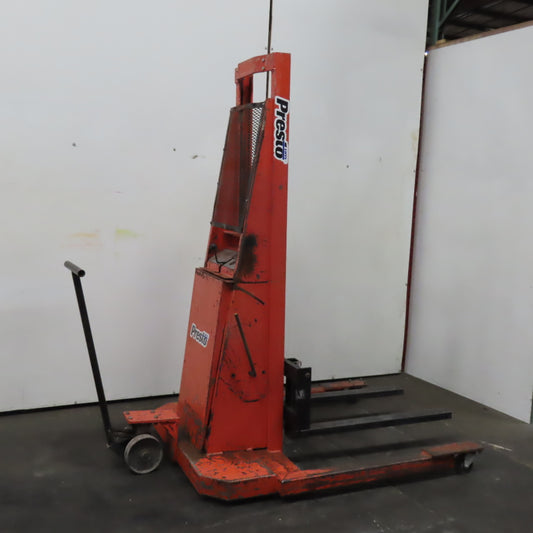 Presto PS262 2000Lb Capacity Pallet Straddle Stacker Lift 12V 62" Lift