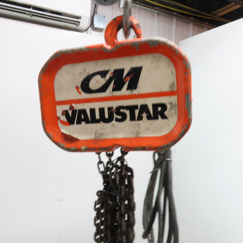 CM WL Valustar 1/2 Ton Electric Chain Hoist 10' Travel 16FPM 115V 1Ph