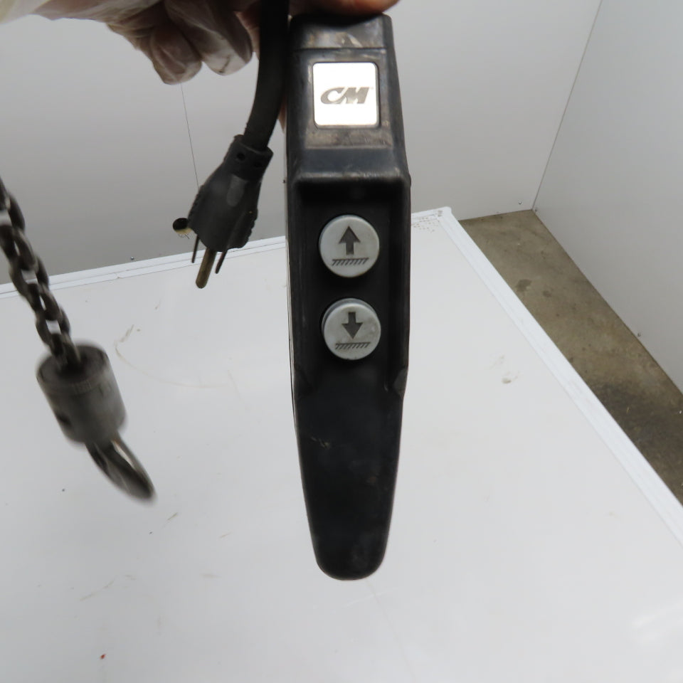 CM WL Valustar 1/2 Ton Electric Chain Hoist 10' Travel 16FPM 115V 1Ph
