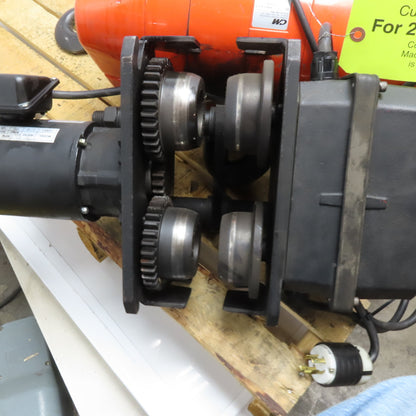 CM Valustar 2 Ton Electric Chain Hoist 15' Lift 8FPM208-480V W/ Powered Trolley