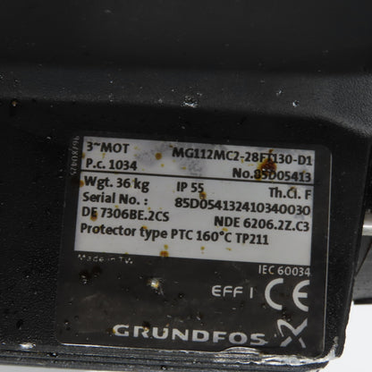 Grundfos MG112MC2-28FT130-D1 4kW Multistage Centrifugal Pump 220-480V 3540RPM