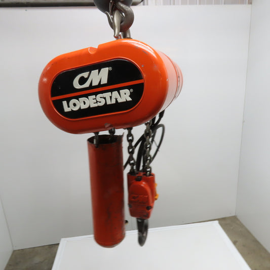 CM Model R 2 Ton 2000Lbs Electric Chain Hoist 10' Lift 8FPM 208-480V 3Ph