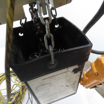 Coffing EC4008 310 2 Ton Electric Chain Hoist 10' Lift 230/460V Power Trolley