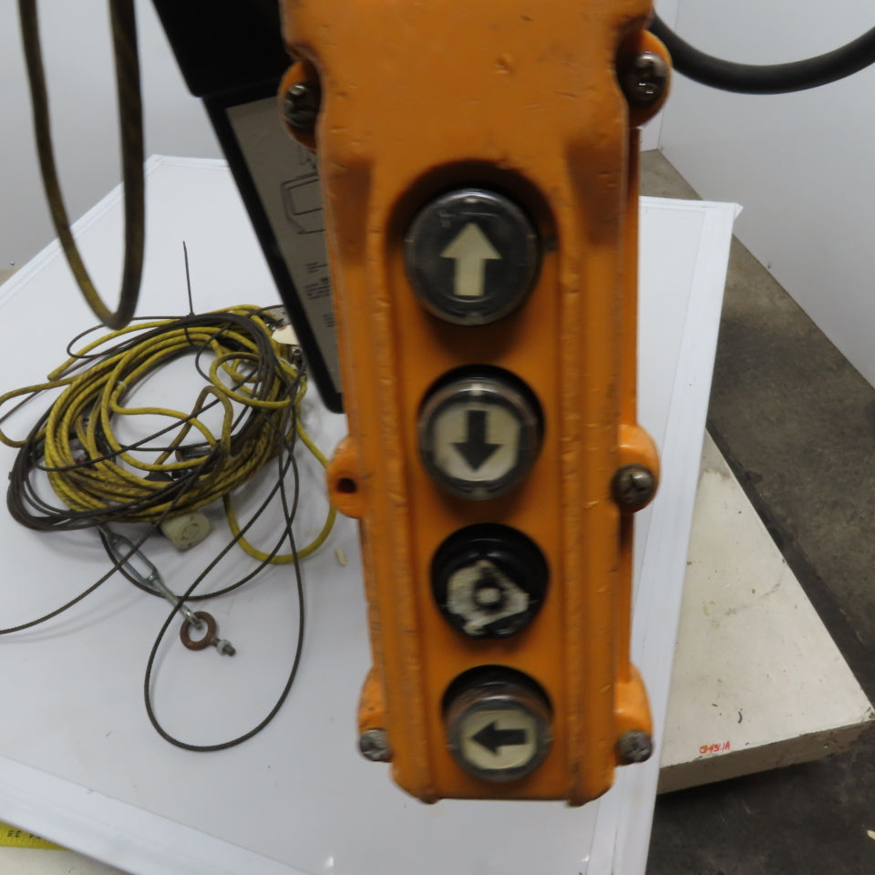 Coffing EC4008 310 2 Ton Electric Chain Hoist 10' Lift 230/460V Power Trolley