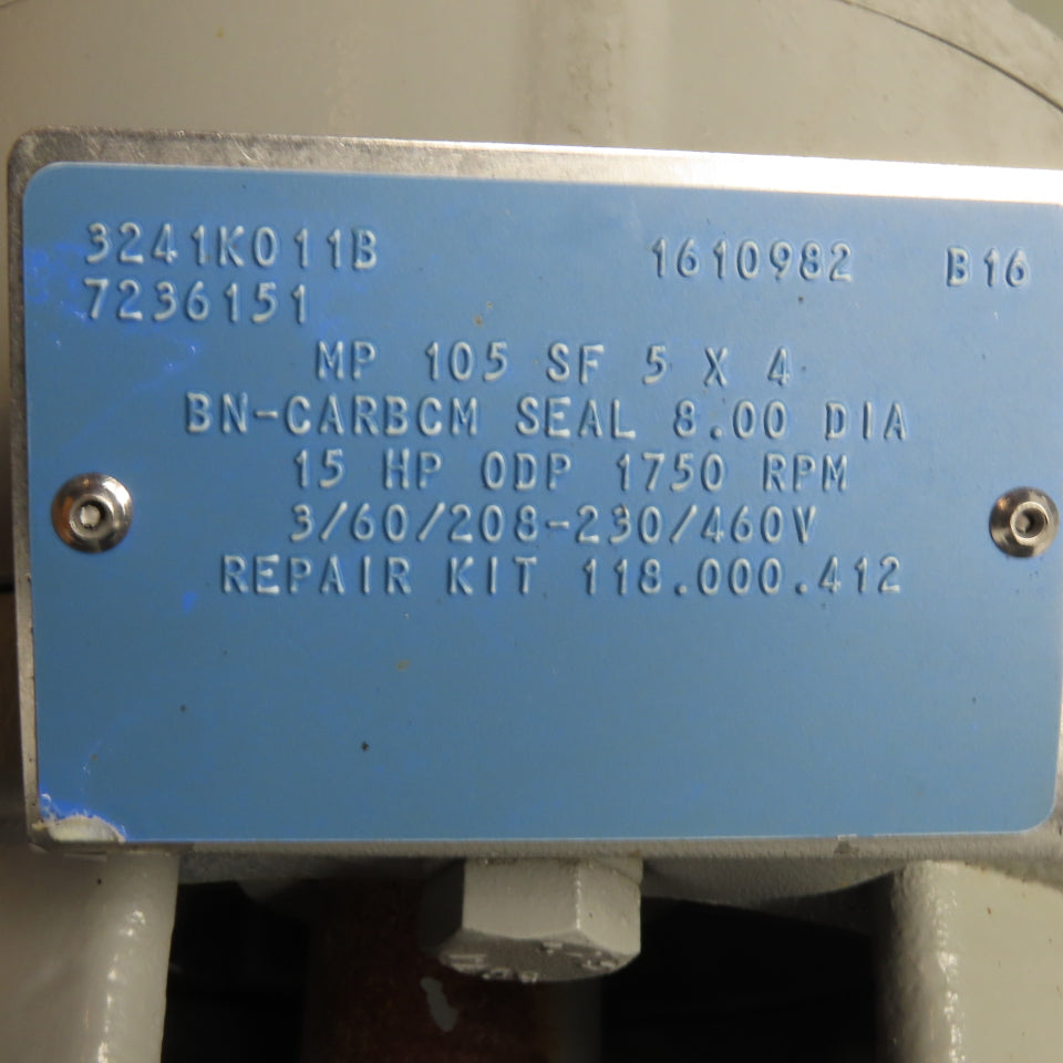 Scot Pump JPM2513T 15HP Centrifugal Pump 208-230/460V 3Ph 1760RPM 254JP Frame