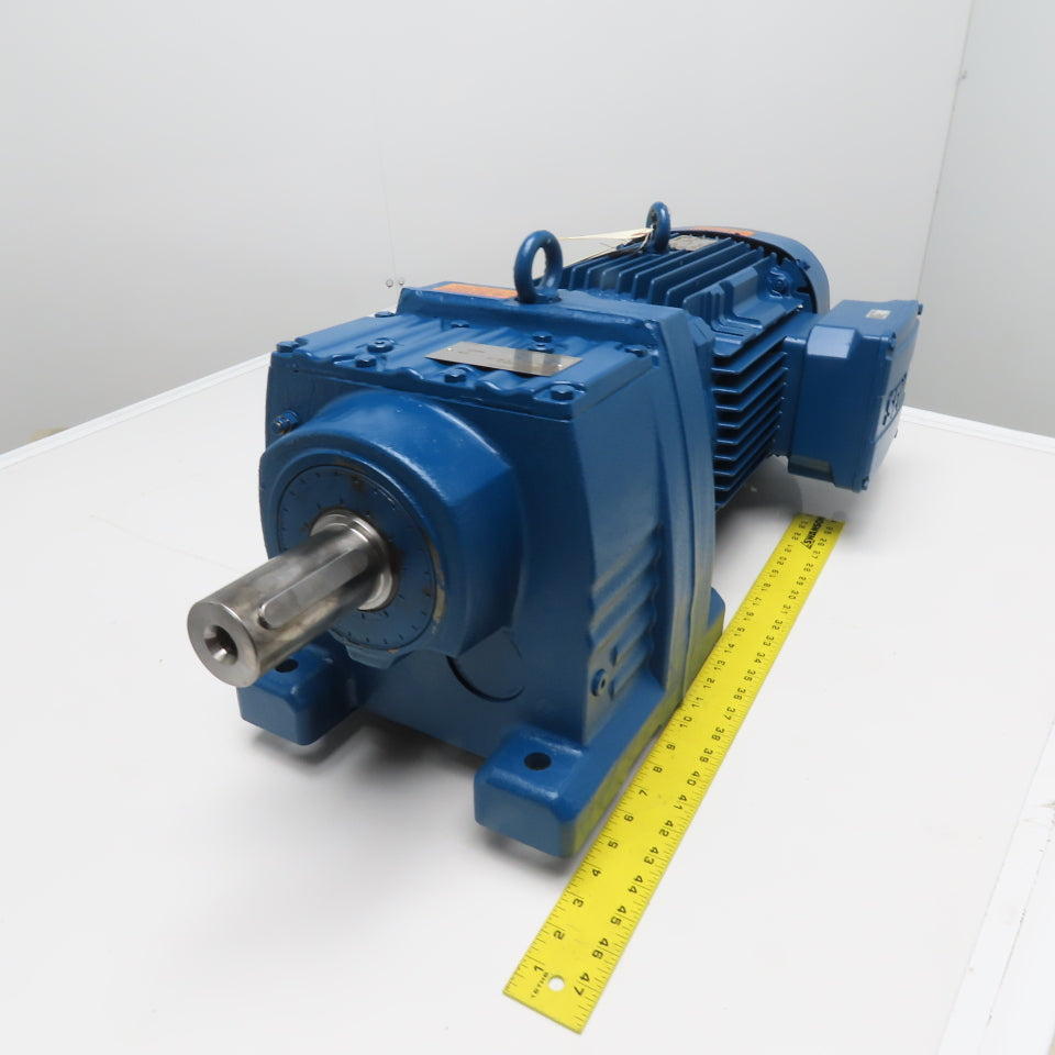 SEW-EURODRIVE R87 DRN132M4 10HP Gearmotor 32.66:1 230/460V 3Ph 1774/54RPM