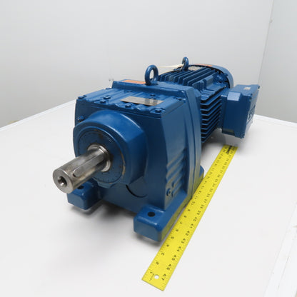 SEW-EURODRIVE R87 DRN132M4 10HP Gearmotor 32.66:1 230/460V 3Ph 1774/54RPM