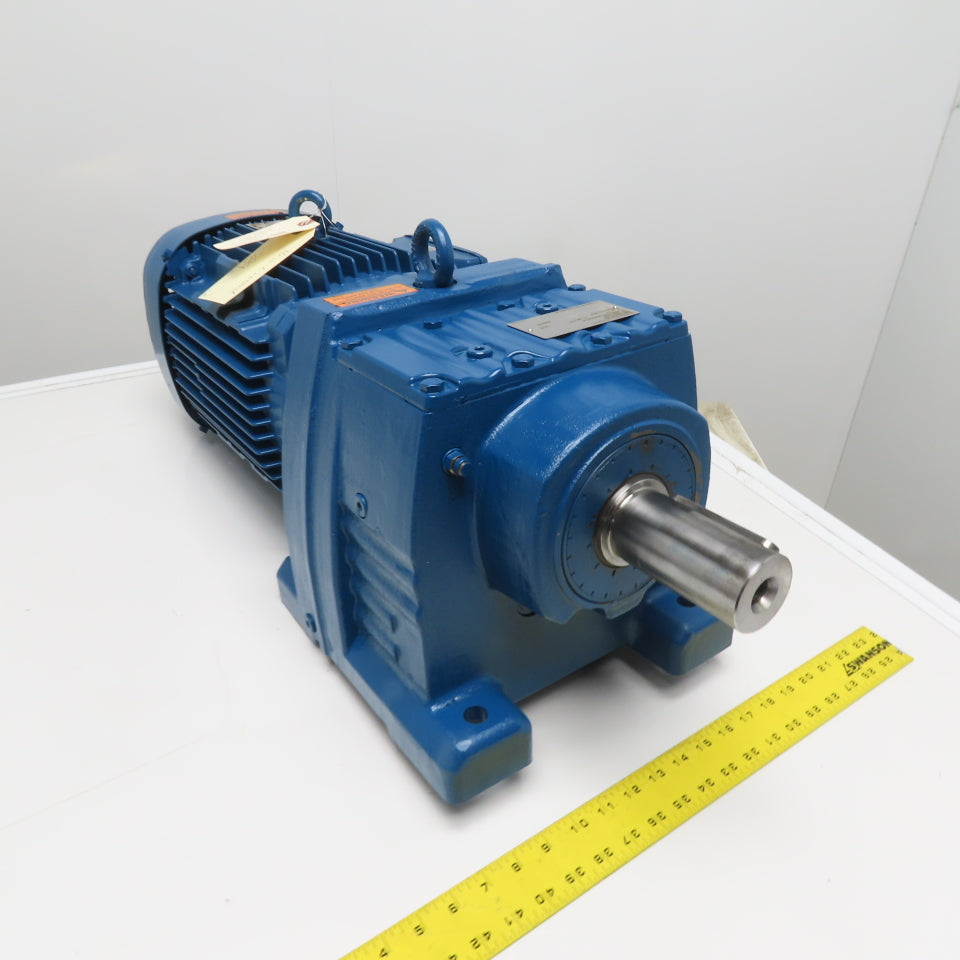SEW-EURODRIVE R87 DRN132M4 10HP Gearmotor 32.66:1 230/460V 3Ph 1774/54RPM