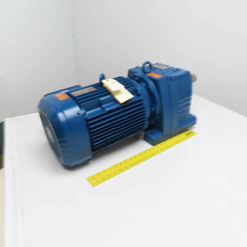SEW-EURODRIVE R87 DRN132M4 10HP Gearmotor 32.66:1 230/460V 3Ph 1774/54RPM