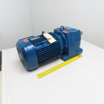 SEW-EURODRIVE R87 DRN132M4 10HP Gearmotor 32.66:1 230/460V 3Ph 1774/54RPM