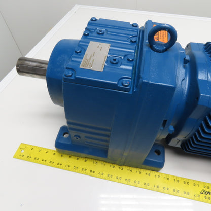SEW-EURODRIVE R87 DRN132M4 10HP Gearmotor 32.66:1 230/460V 3Ph 1774/54RPM