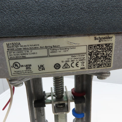 Schneider M1500A 2-1/2" 3-Way Mixing Diverting Valve W/ M1500 Linear Actuator