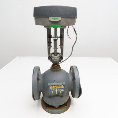 Schneider M1500A 2-1/2" 3-Way Mixing Diverting Valve W/ M1500 Linear Actuator