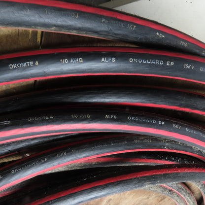 Okonite 105C UROJ Okoguard 1/0 Primary Distribution Cable 15kV 135% Insul. 114'