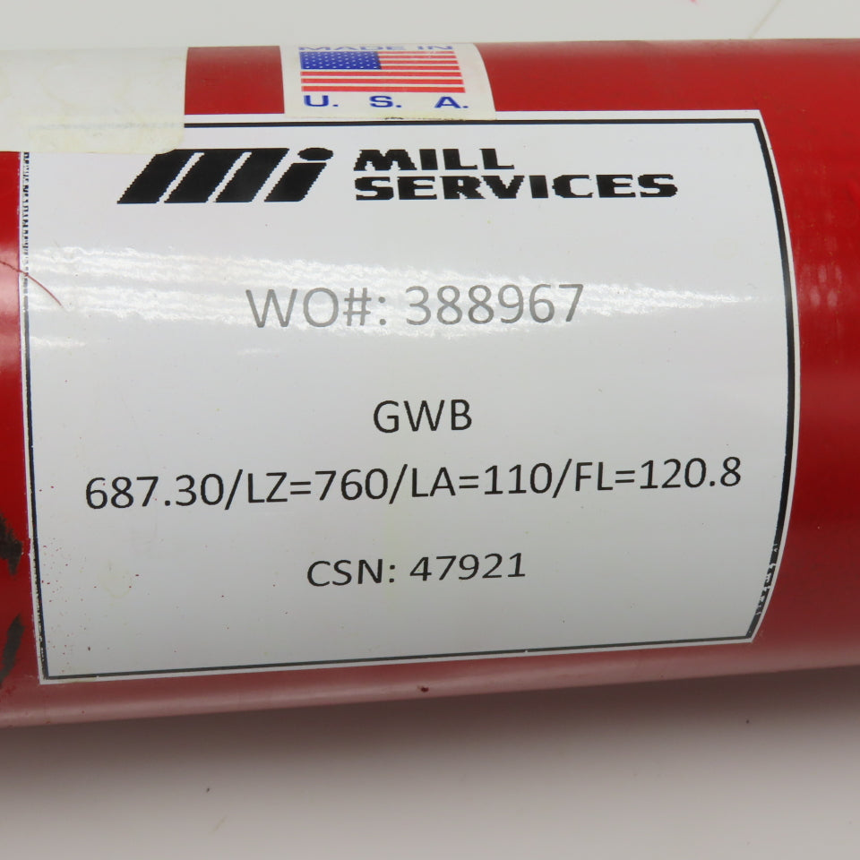 Mill Services GWB Series 687.30 Series Universal Joint Drive Shaft 760mm