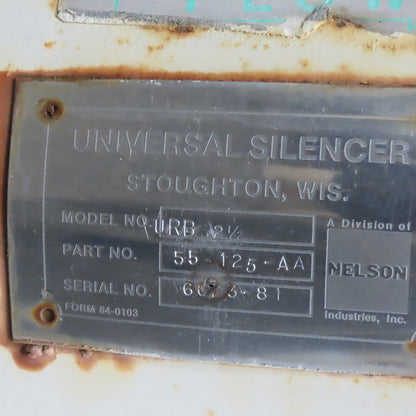 Universal Silencer URB-2-1/2 55-125-AA Vertical Discharge Silencer 2-1/2"...