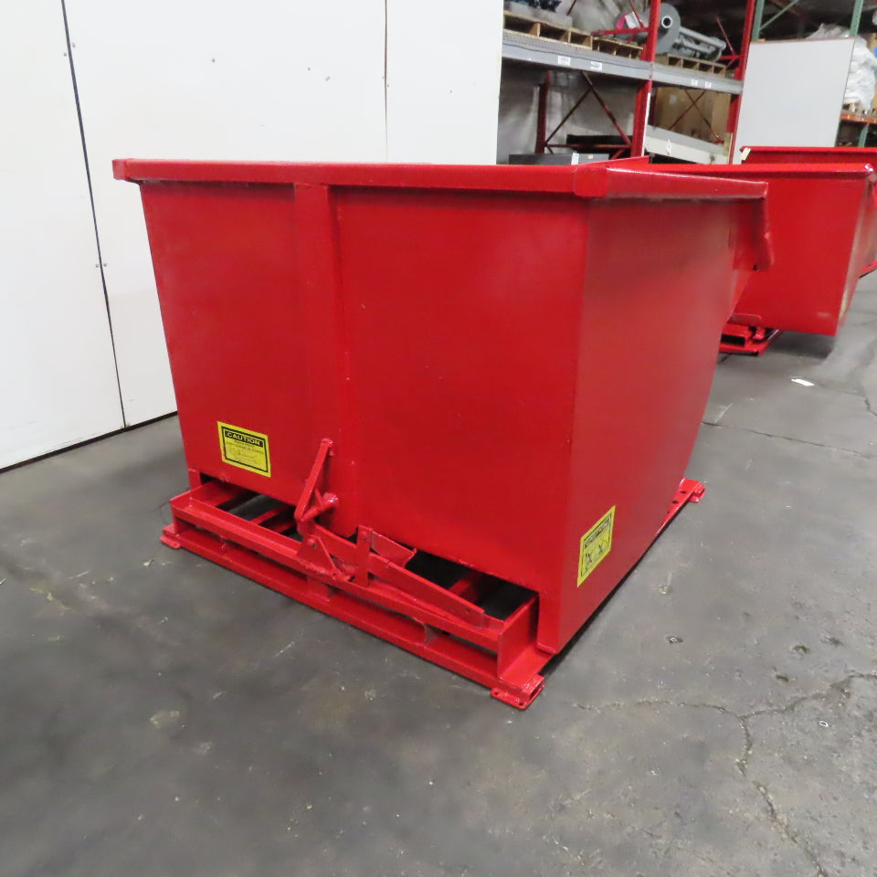 1-1/2 Cubic Yard Self Dumping Trash Scrap Hopper 64" x 53" x 38" Inside