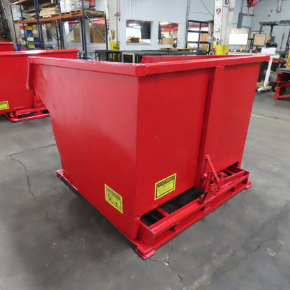 1-1/2 Cubic Yard Self Dumping Trash Scrap Hopper 64" x 53" x 38" Inside