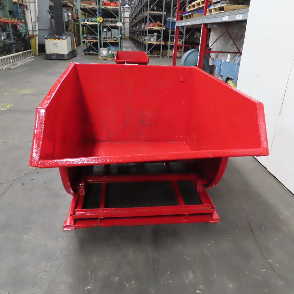 1-1/2 Cubic Yard Self Dumping Trash Scrap Hopper 64" x 53" x 38" Inside