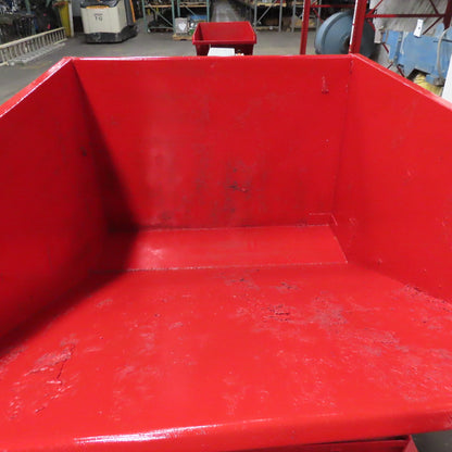 1-1/2 Cubic Yard Self Dumping Trash Scrap Hopper 64" x 53" x 38" Inside