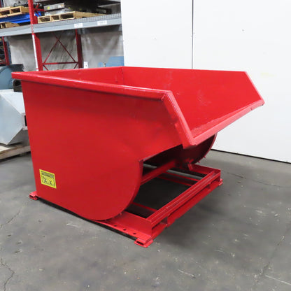 1-1/2 Cubic Yard Self Dumping Trash Scrap Hopper 64" x 53" x 38" Inside