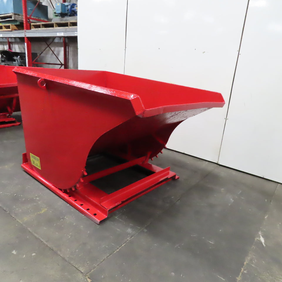 1-1/2 Cubic Yard Heavy Duty Self Dumping Trash Scrap Hopper 71"x 48"x 38" ID