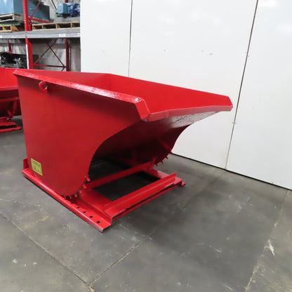 1-1/2 Cubic Yard Heavy Duty Self Dumping Trash Scrap Hopper 71"x 48"x 38" ID