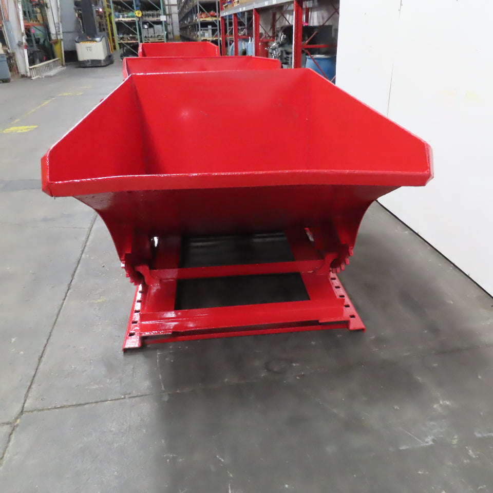 1-1/2 Cubic Yard Heavy Duty Self Dumping Trash Scrap Hopper 71"x 48"x 38" ID